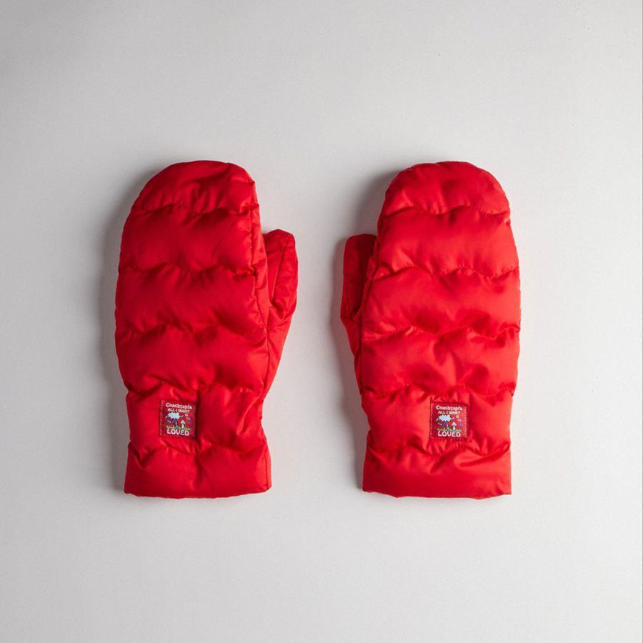 Guantes COACH Topia Loop Mittens Mujer Rojas | 561-HSQRKX