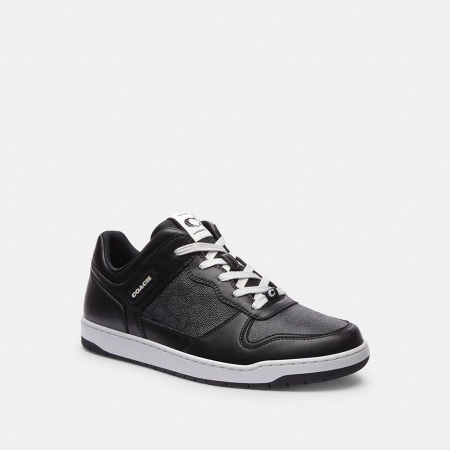 Zapatillas COACH C201 In Signature Canvas Hombre Negras | 231-XCKZYA